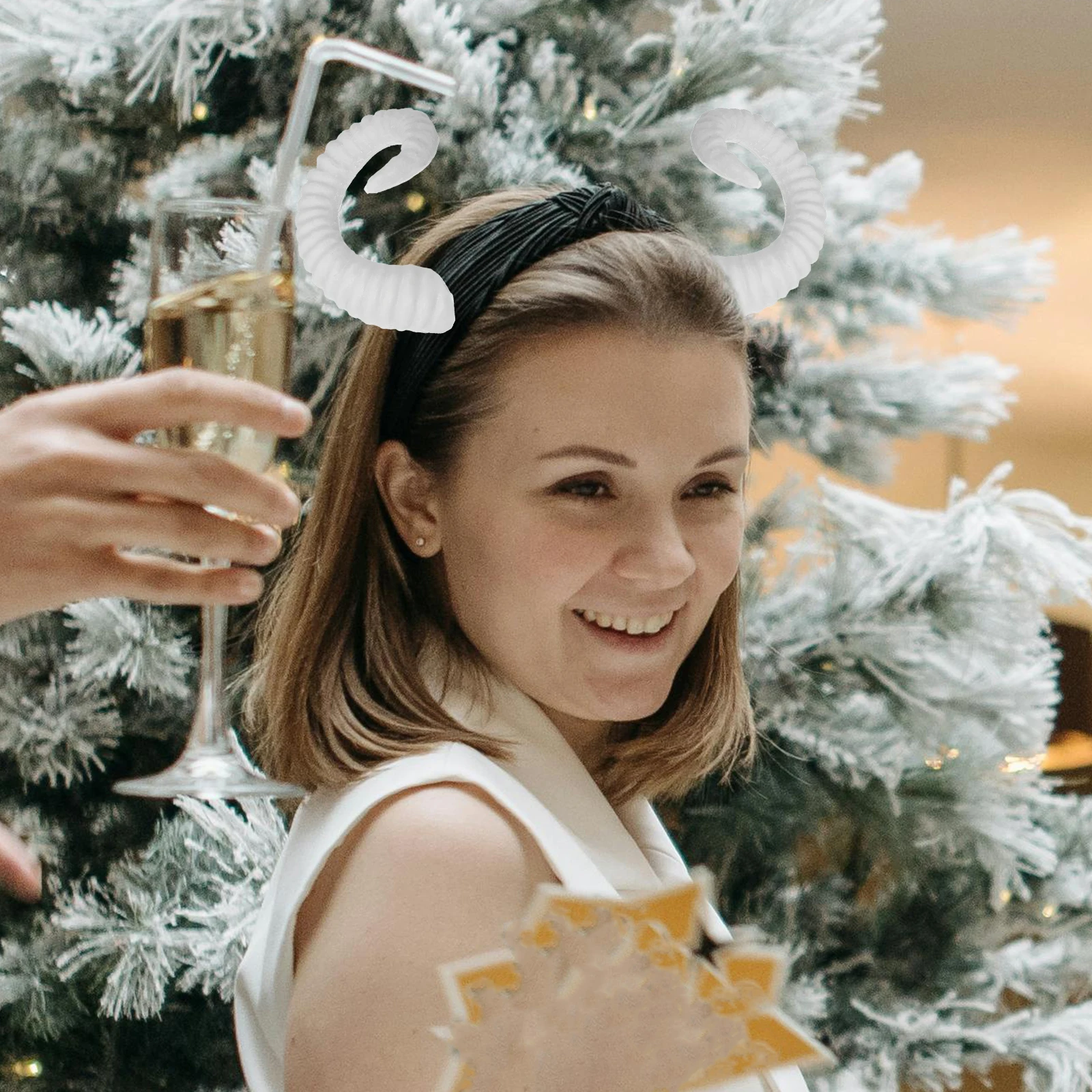 

Sheep Horn Headband Ram Halloween Curled Accessories Costumes Headbands Horns for Diy Headdress Decoration Clothing Child