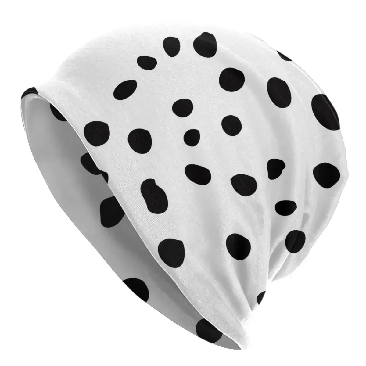 Bonnet chaud avec imprimé animal de chien daltravaillait en noir pour hommes et femmes, bonnets d'extérieur, chapeau adulte, bonnet à la mode, automne et hiver