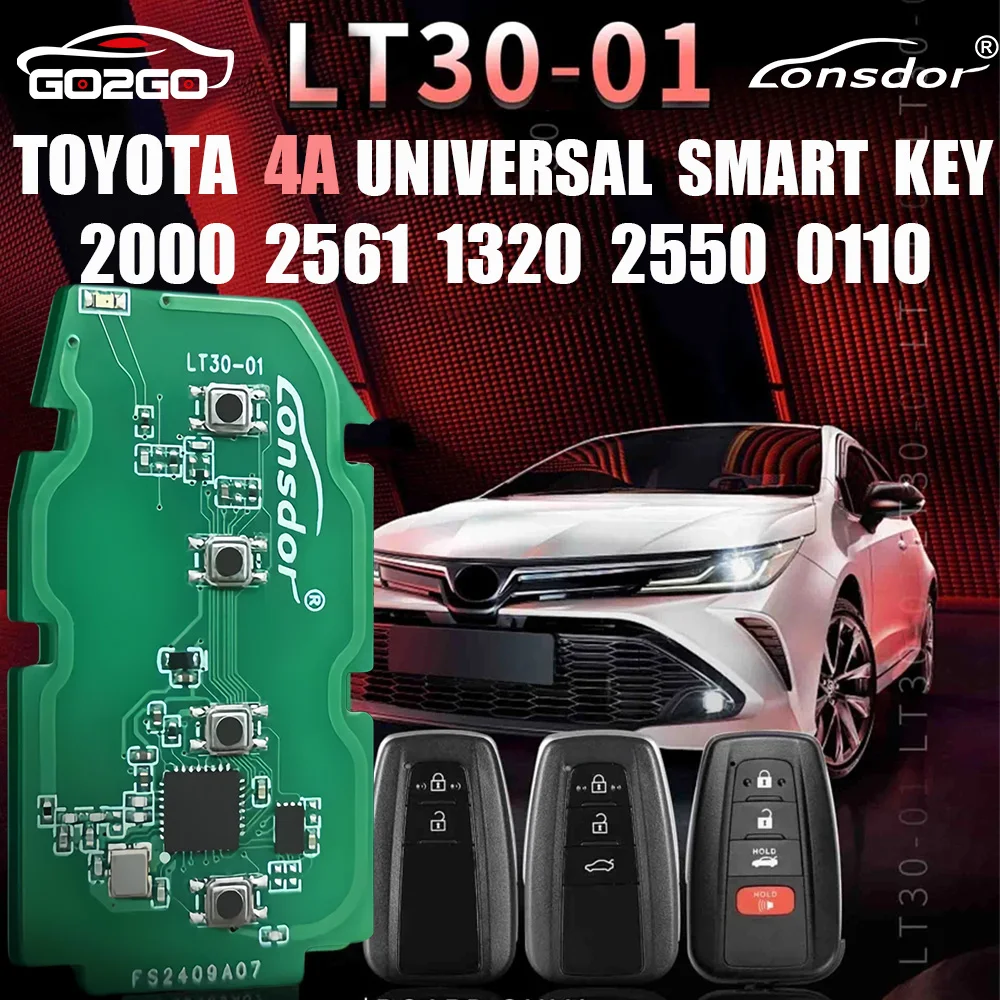 Lonsdor LT30-01 Smart Remote PCB Board 2000/2661/1320/2550/0110 for Toyota 4A Key By K518 Pro/ISE KH100+ KW100 Programmer