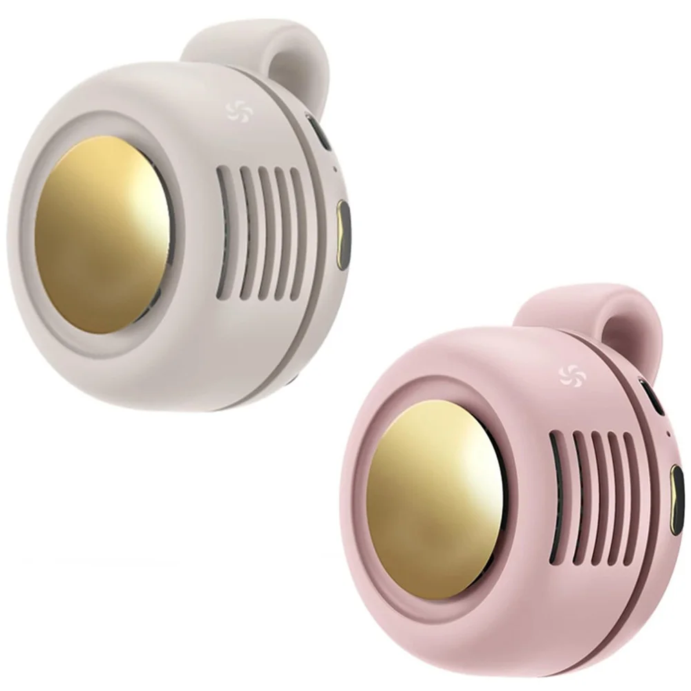 

Portable Silent Electric Fan Mini Bladeless Fan Clip on Shirt Waist Rechargeable Small Fan Adjustable 3-Speed For Outdoor Travel