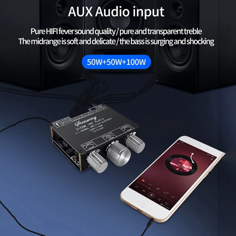 Caisson de basses Hi-Lo TPA3116 Portable QuestionChannel Bluetooth Audio, 50 Wx2 + 100W YS-E100H 2.1