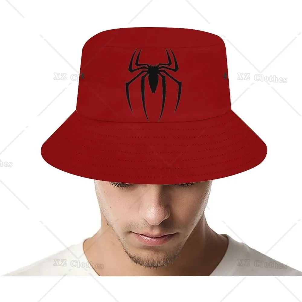 Spider Red Bucket Hat for Women Men Teens Beach Outdoor Fashion Packable Sun Cap Fishing Caps for Fisherman