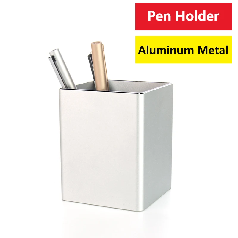 Metal Pen Pencil Holder Desk/Aluminum Supplies Organizer and Cup Storage Stationary Sturdy