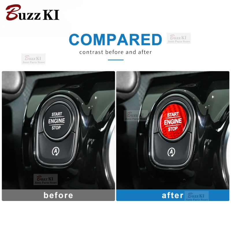 Carbon Fiber Engine Start Button Sticker for Mercedes Benz W177 GLB X247 W247 GLE W167 GLS X167 W464 CLA C118 AMG Accessories