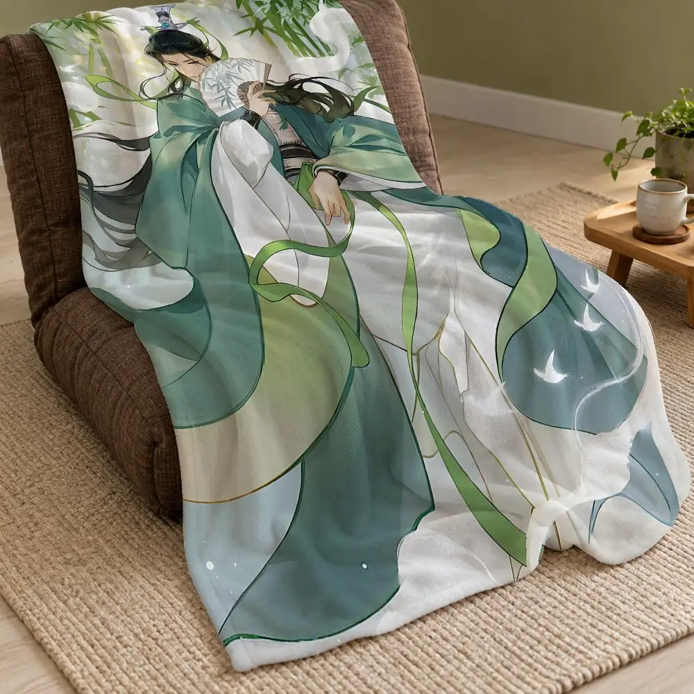 The Scum Villains Self-Saving System BL Novel Throw Double Sided Flannel Throw Blanket Soft Warm Washable Home Decor