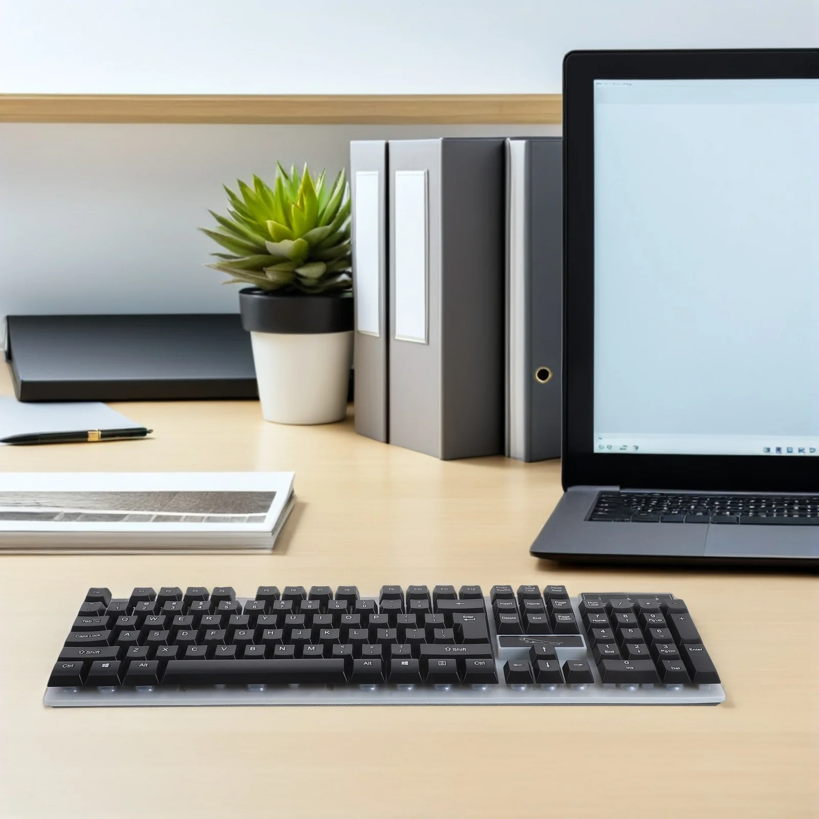 Набор клавиатур, черная RGB подсветка, игровая компьютерная периферия, эргономичный дизайн, дренажные отверстия, проводная клавиатура для длительного использования, компьютерная USB-клавиатура