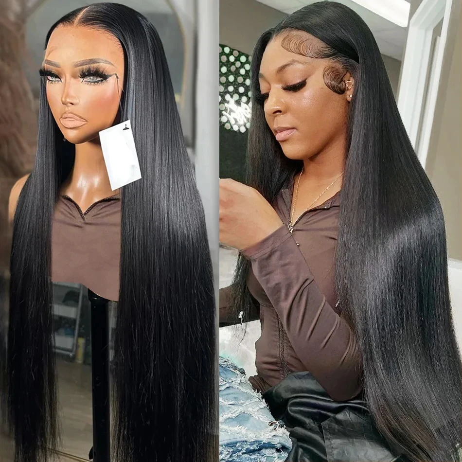 Straight 13x4 HD Lace Front Wigs Human Hair Bone Straight 13x4 Lace Front Wig Pre Plucked Brazilian Virgin Human Hair for Women