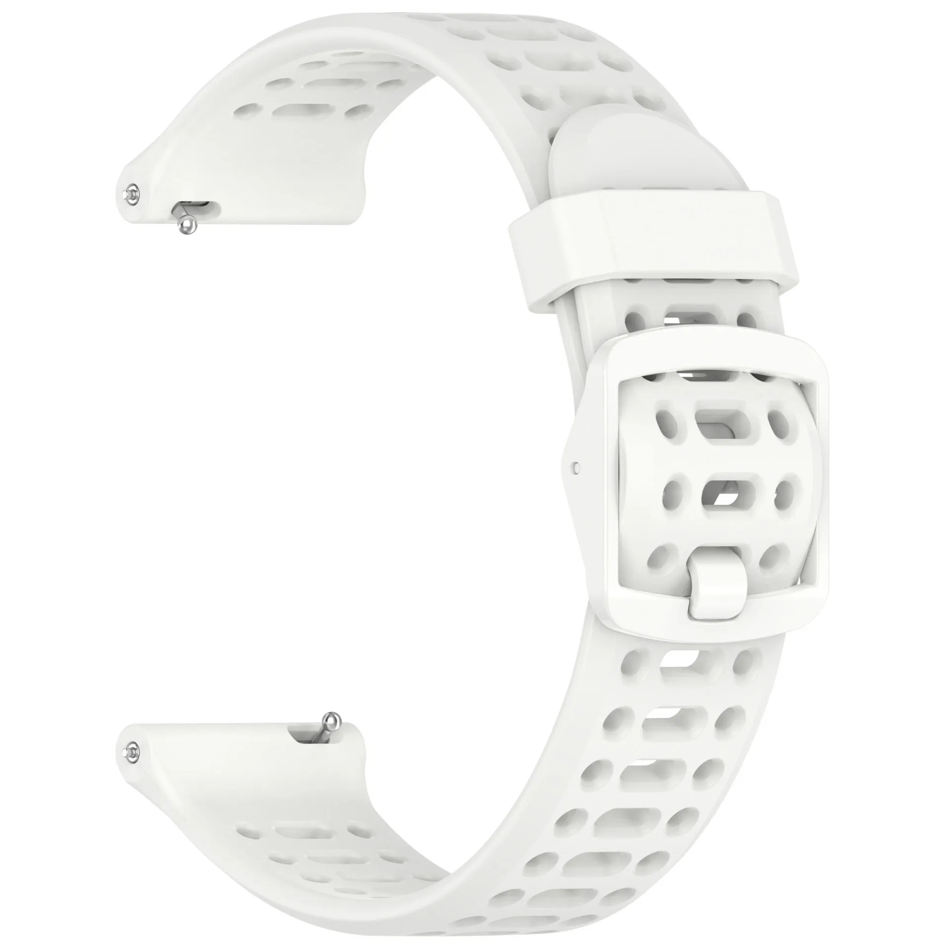 

Watch Band for Oppo Watch 4 Pro / OnePlus Watch 2 / 2R / 3 43mm Quick Release Breathable Silicone Strap - White