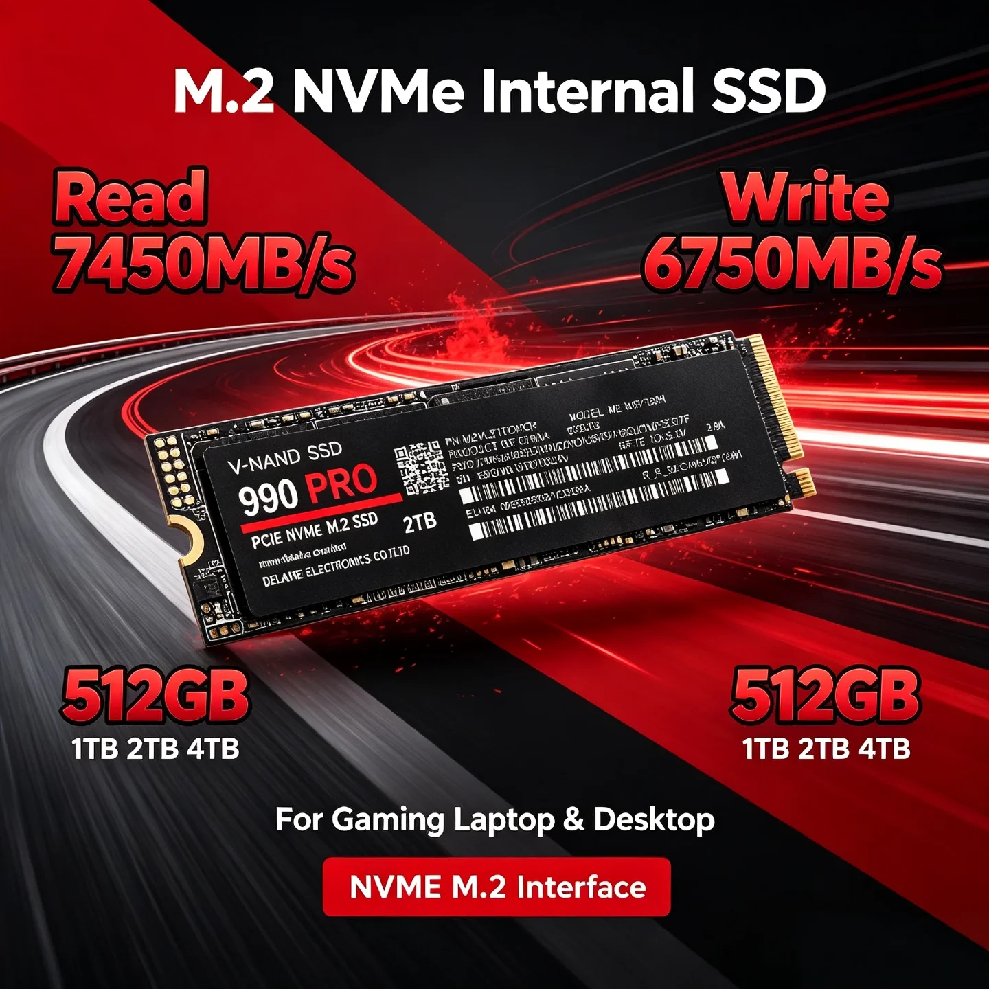 Pc Unit For Gaming - M.2 NVMe NGFF 512GB 1TB 2TB