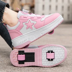 Roller Skating Shoes Kids Outdoor Sport Chlid Snerkers Boys Footwear Girls 2 Wheels Boots Children Toy Gift Game Skate Shoes