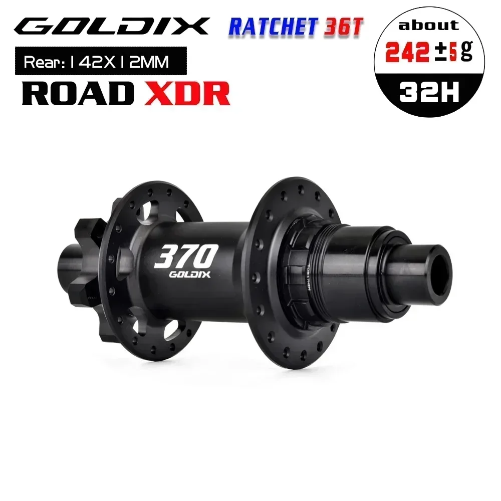 GOLDIX 370 32 28 Holes Noisy Hub Cube Pro 7 Ratchet 36T Road Bike