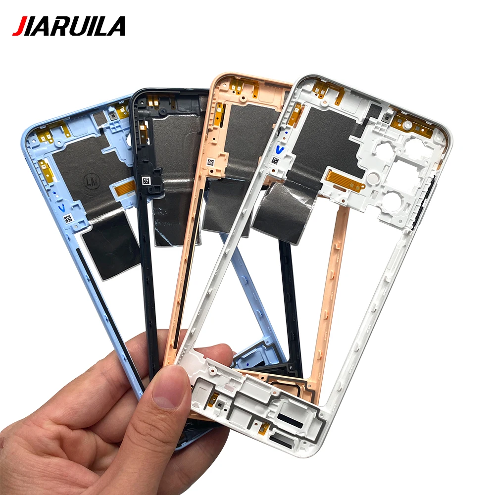 10 PCS New For Samsung A23 4G 5G Middle Frame Bezel With Power ON OFF Switch Button Replacements