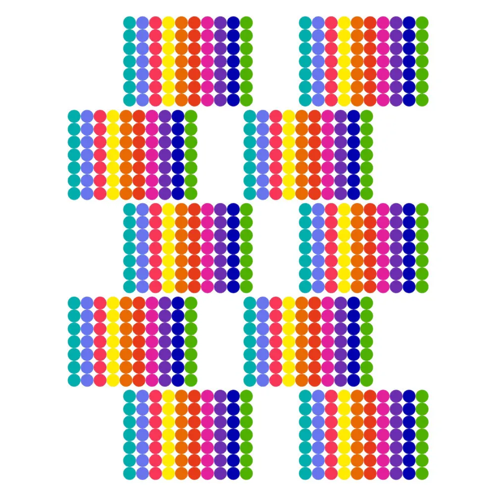 

10 листов круглых наклеек, клейкие круглые точечные наклейки для уплотнения этикеток для подарков, уплотнения, кодирования, сортировки, офисных принадлежностей