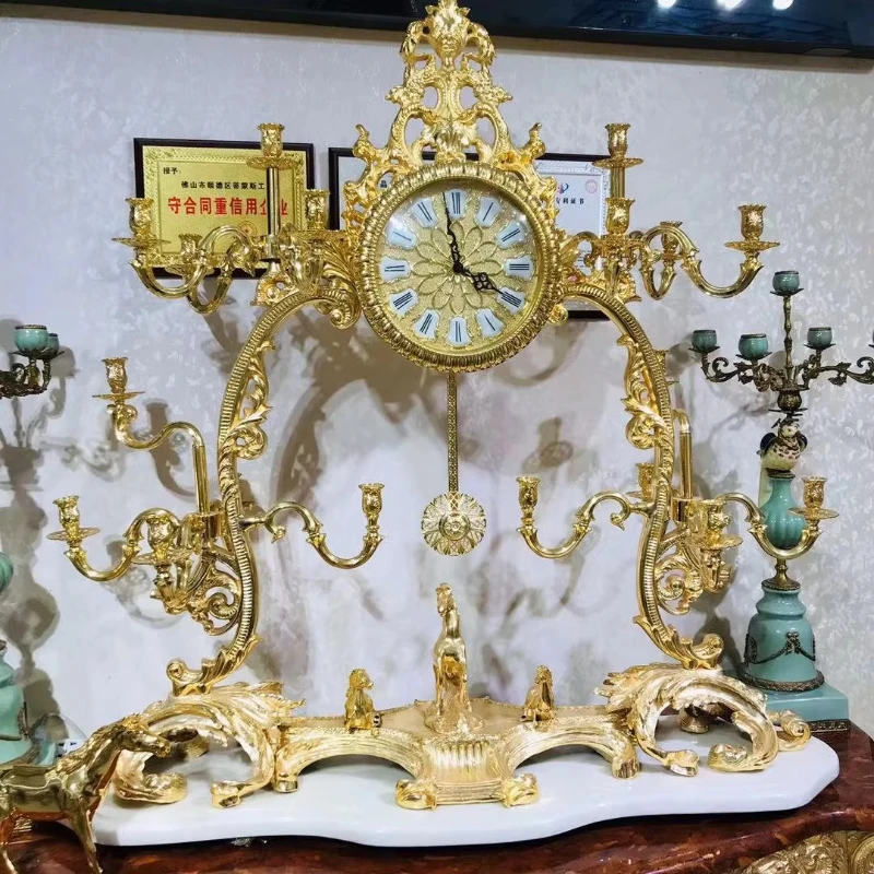 

hot European luxury and fancy classical digital clock hotel home decoration