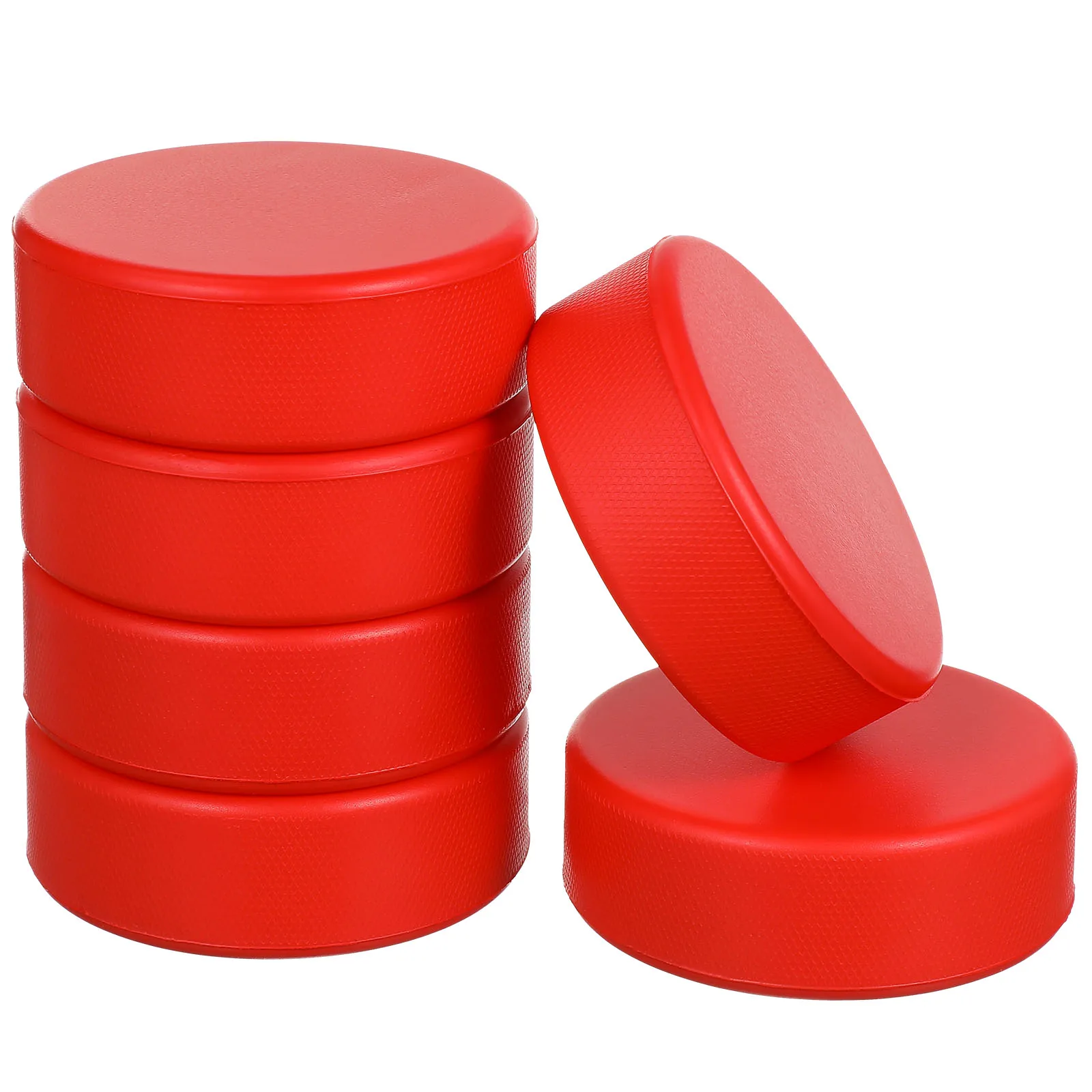 

6 Pcs Hockey Pucks Foam Training Balls Kids Practice Field Floor Sports PU Coated Hockey Toy Durable Soft Play