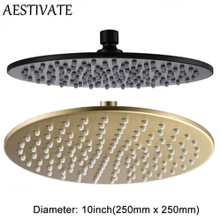 High Quality Stainless Steel Shower Head 10 Inch Rainfall Shower Head Rain Square Round Ultra-Thin Waterfall Shower Heads.
