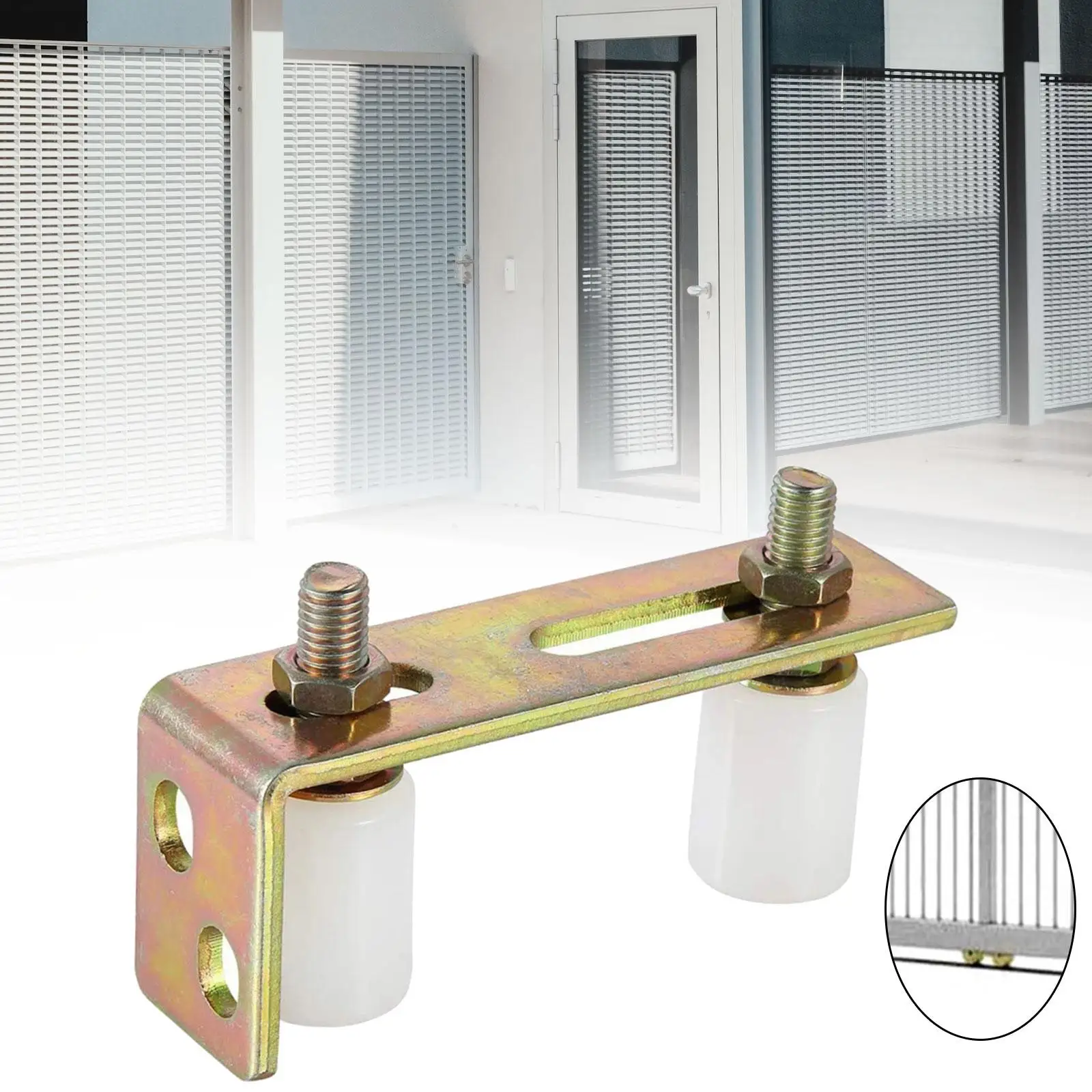 

Ролики для ворот с L-образным кронштейном, крепкая подставка для ворот в сборе, раздвижные ворота, нейлоновые ролики для двора, заборы, домашняя раздвижная дверь