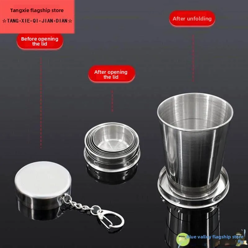 portable-compressed-304-stainless-steel-water-cup-foldable-travel-toothbrush-mouthwash-drinking-water-expansion-cup-outdoor