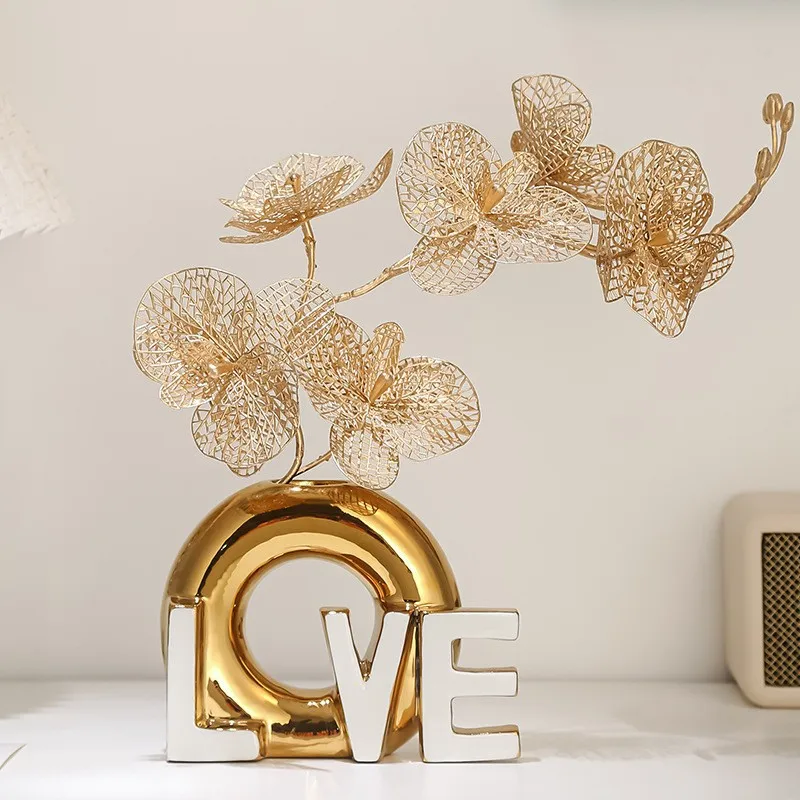 

Love simple vase foyer living room study bedroom desktop decoration bouquet