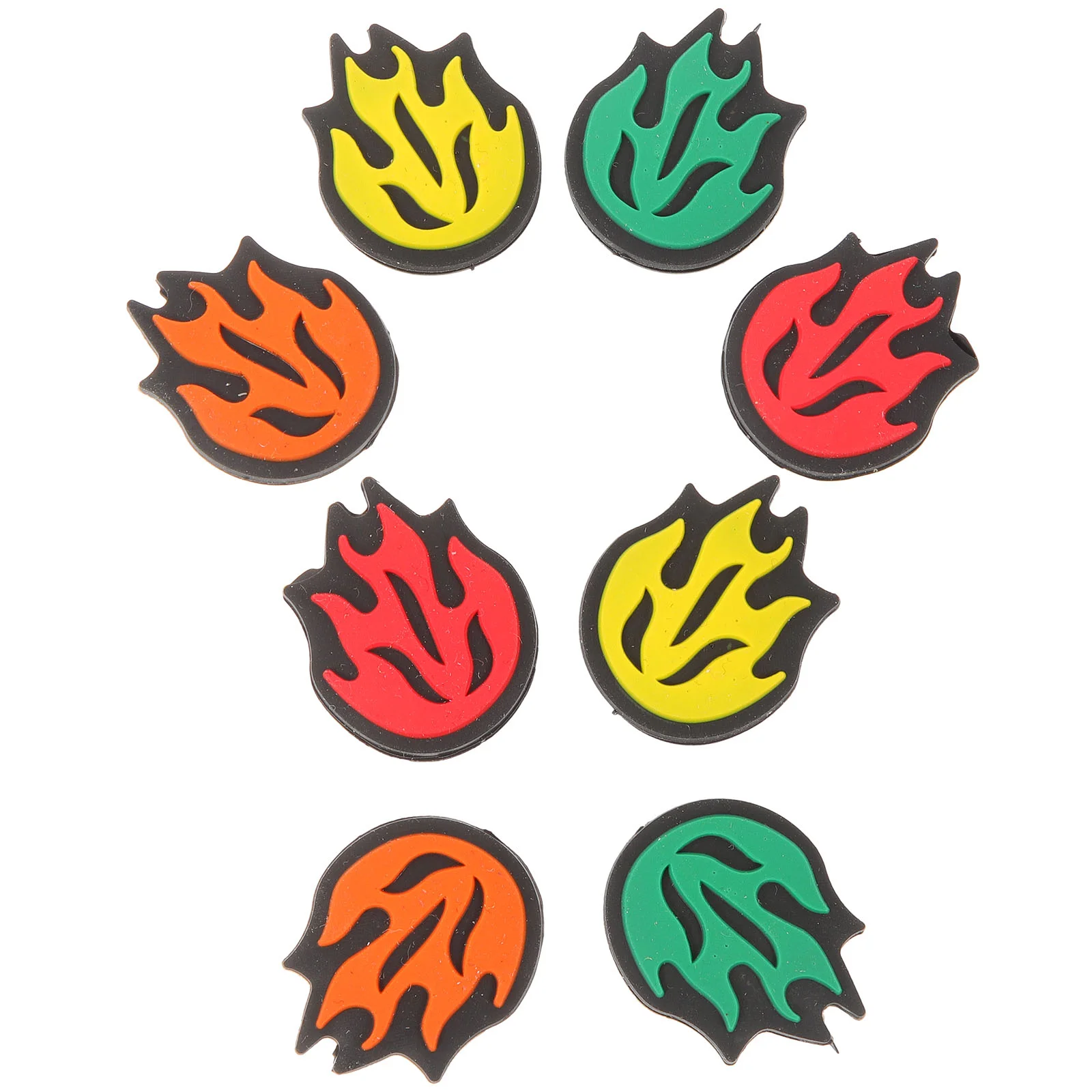 8 PcsTennis Flame Racket Shock Absorber Vibration Dampener Silicone Damper Racquet Shocking Silica Gel Child