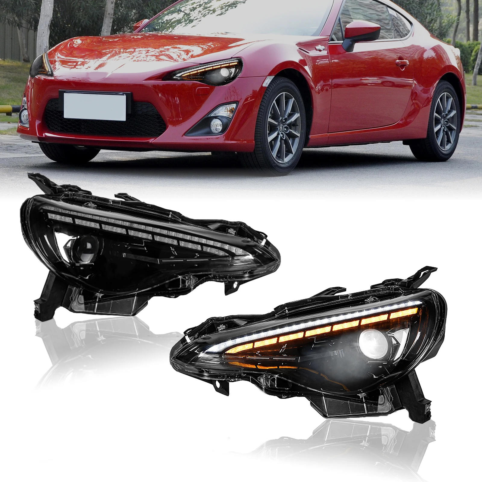 

HOSI Led car headlights for toyota gt86 headlamp moving signal lamp 2013-2019