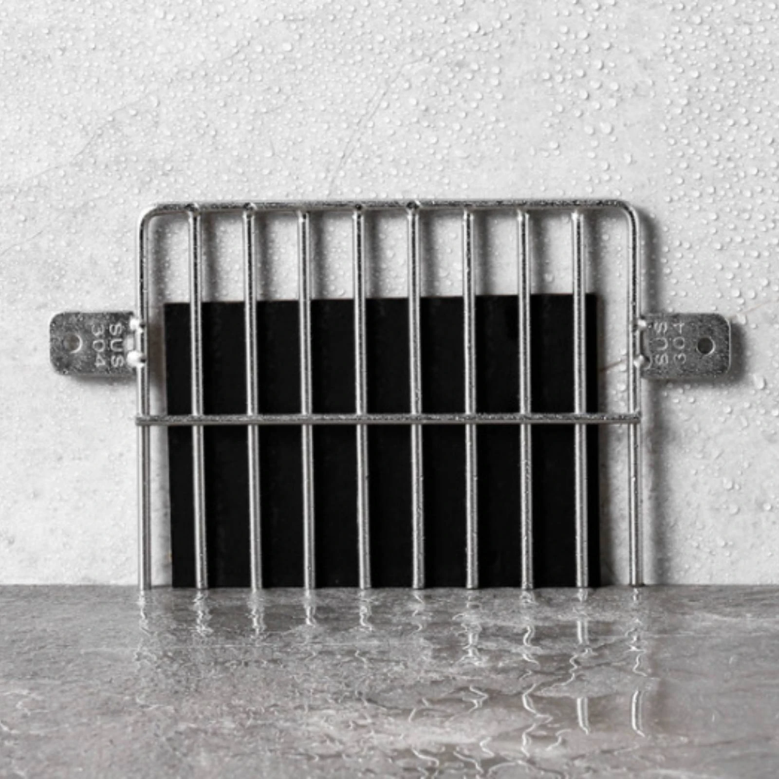 

Stainless Steel Drain Mesh Plate Closely Spaced Rods Rectangular Drain Grille