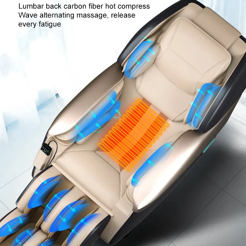 مصنع 3D 4D كراسي التدليك الفاخرة 4d صفر الجاذبية عالية الجودة كرسي القدم شياتسو كرسي مساج كهربائي كامل الجسم #3