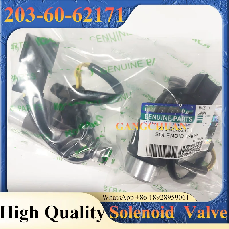 Solenoid Valve 203-60-62171 2036062171 for PC120-5 PC120-6 Excavator  Spare Parts