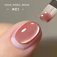 MIANEL 12ML Rosa agua oro ojo de gato océano burbuja cuentas de vidrio Gel esmalte de uñas 2025 nuevo estilo uñas de primavera uñas rosas de verano