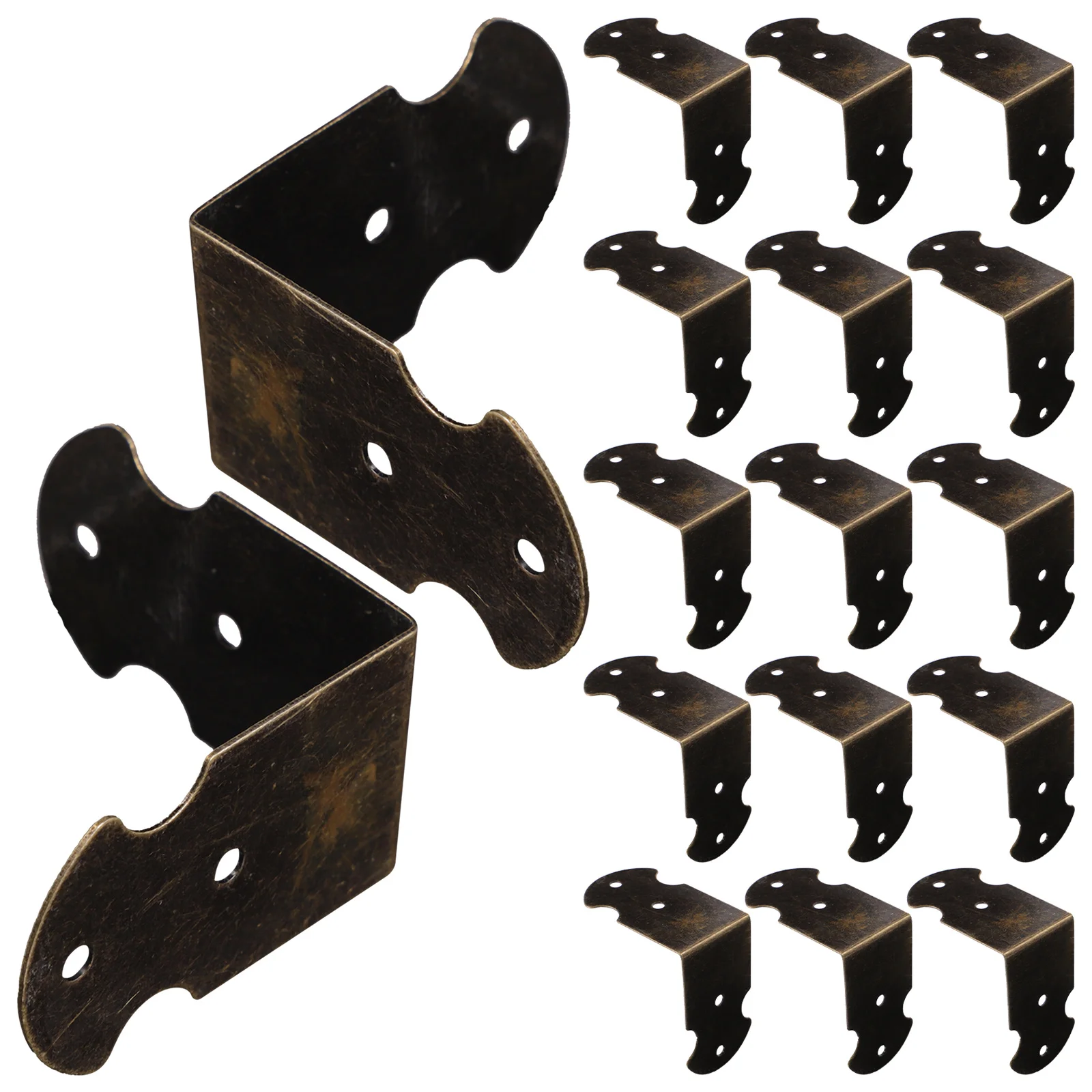 

20pcs Metal Corner Protector Vintage Chinese Style Decorative Brackets For Box Jewelry Book Case Wood Cabinet Edge Guards With