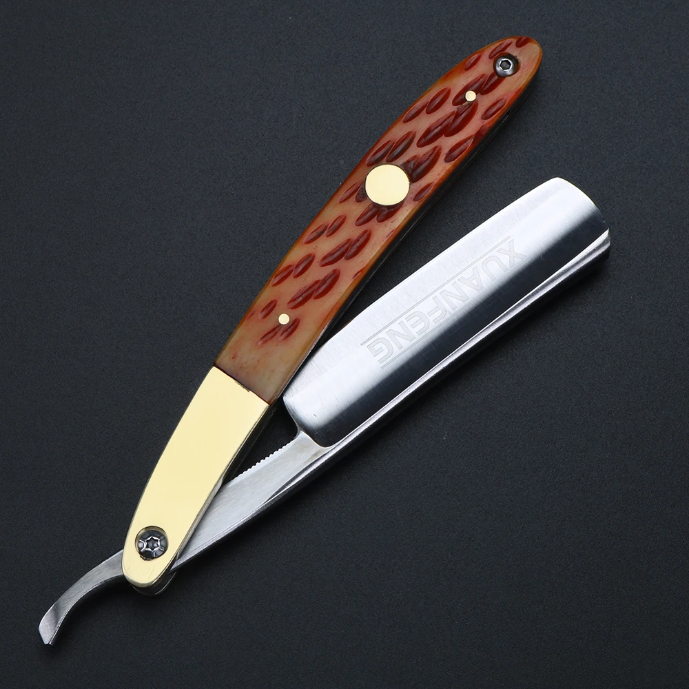 Bone Handle Folding Razor Hard Steel High Hardness Sharp Straight Edge Razor Men's Razor