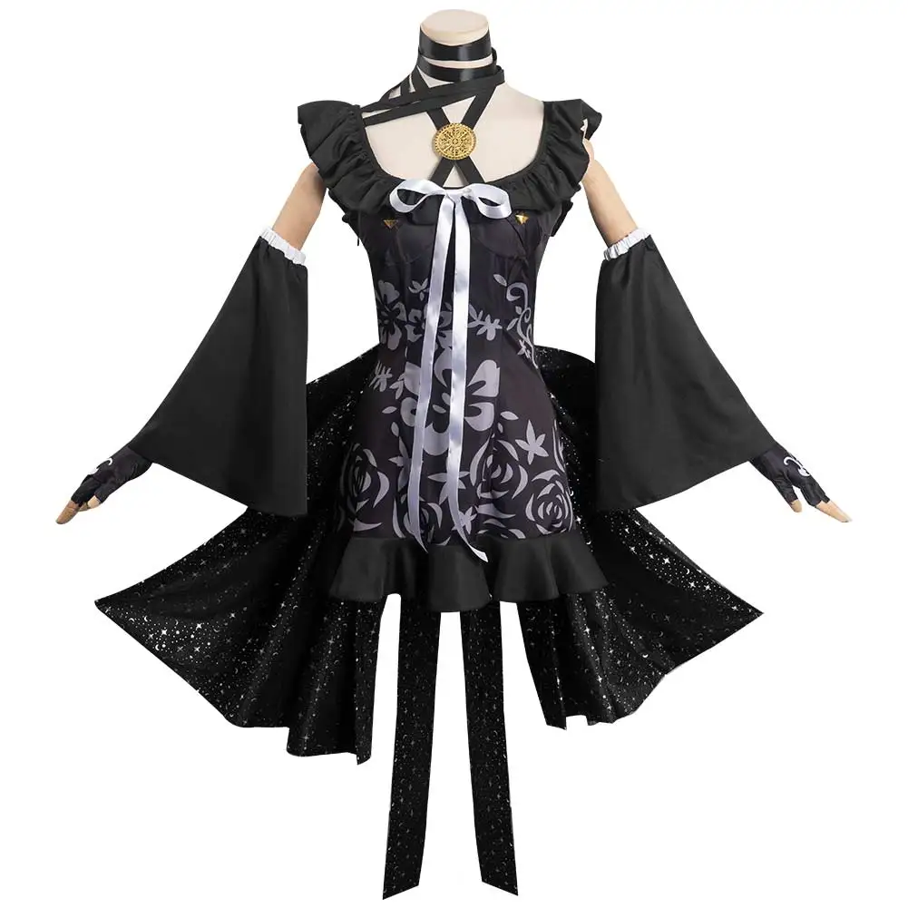 Death Cosplay Enigma Archieven Regen Code Fantasia Kostuumjurk Vermomming Volwassen Vrouwen Meisjes Rollenspel Outfits Halloween Feestpak