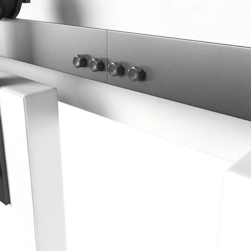 For For JianSen Barn Door Track Splicing Connector Carbon Steel Sliding Rail Extension Piece Seamless Installation