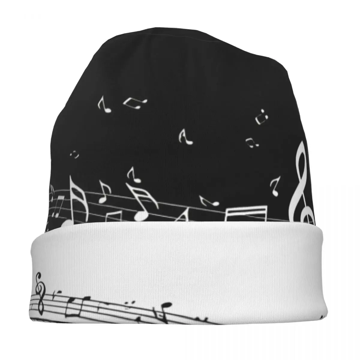 Music Piano Keyboard Bonnet Hat Fashion Outdoor Skullies Beanies Hat Unisex Warm Head Wrap Cap