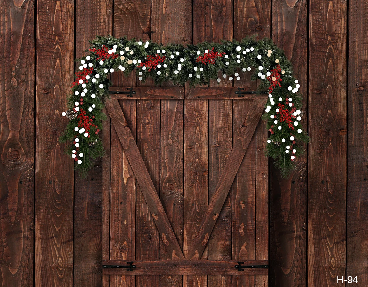 Photography Christmas Backgrounds Wooden Cabin Brick Wall Home Indoor Interior Decoration Banner Baby Portrait Backdrops Props