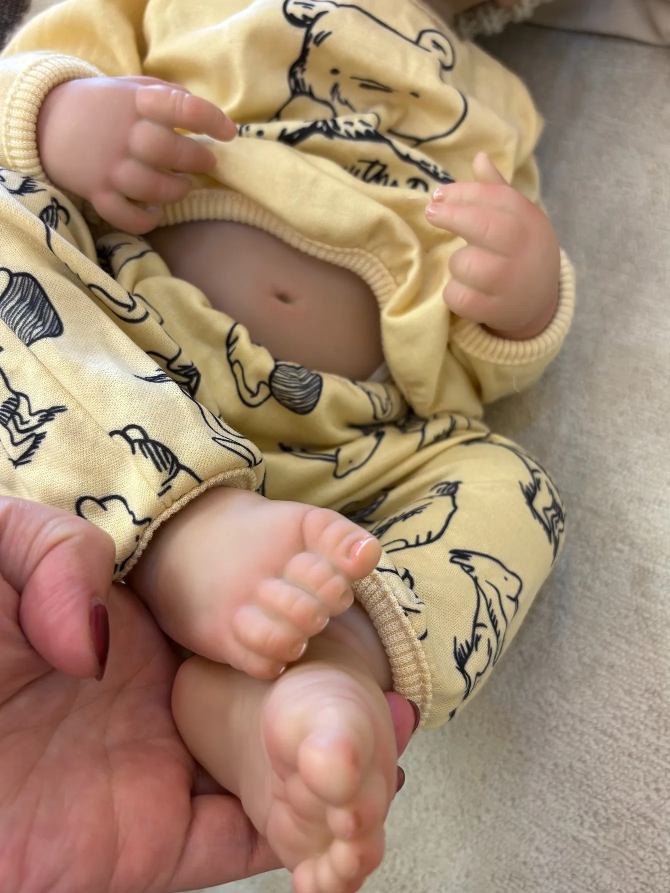 Muñeca Reborn de Pascale realista de 18 pulgadas - Muñeca Bebe de vinilo de silicona completa pintada en 3D con pelo pintado