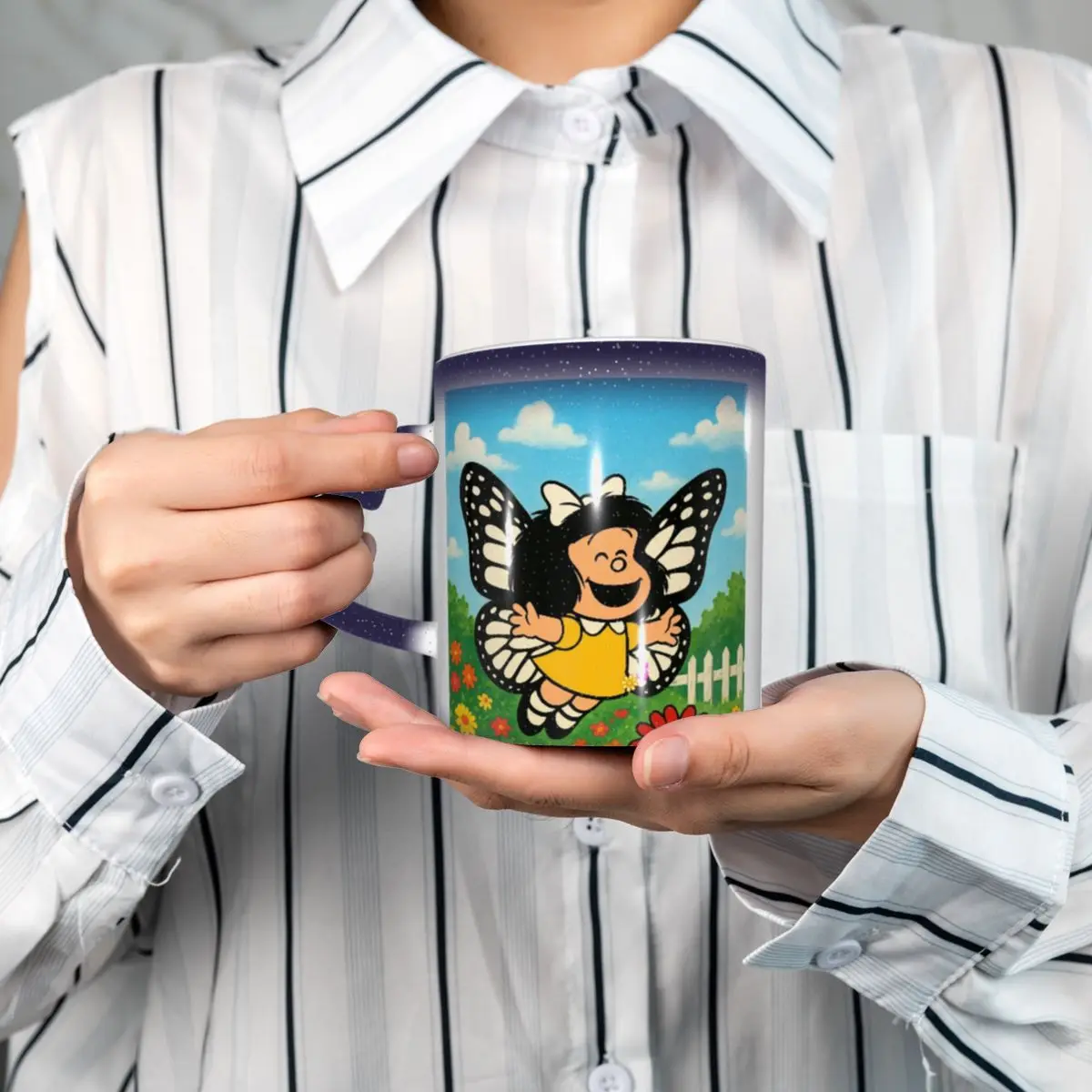 Mang Mafalda Cartoon Quino Comic Mug Funny Ceramic Coffee Cups Tea Mugs Milk Cup Drinkware Gifts for Friends