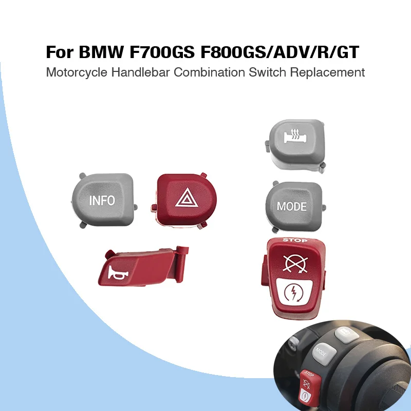 

Motorcycle Handlebar Switch Button Start Button Replacement Button Left Right For BMW F700GS F800GS ADV Adventure F800R F800GT