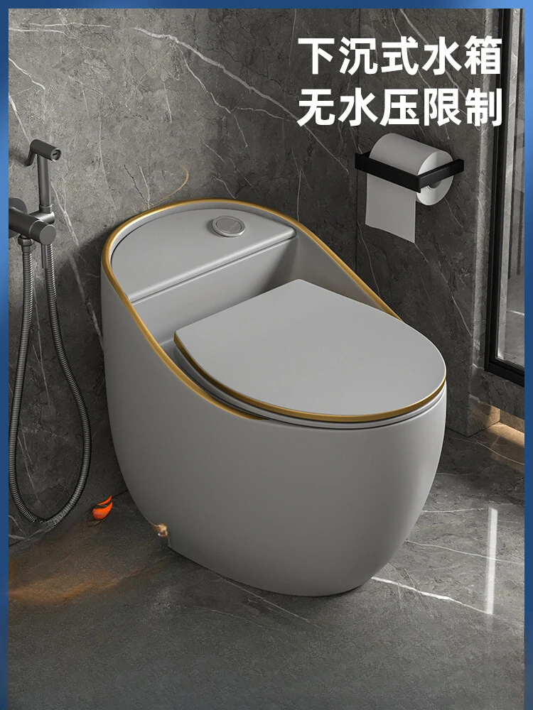 

Colorful egg-shaped creative toilet siphon household pumping small space ordinary small-sized toilet