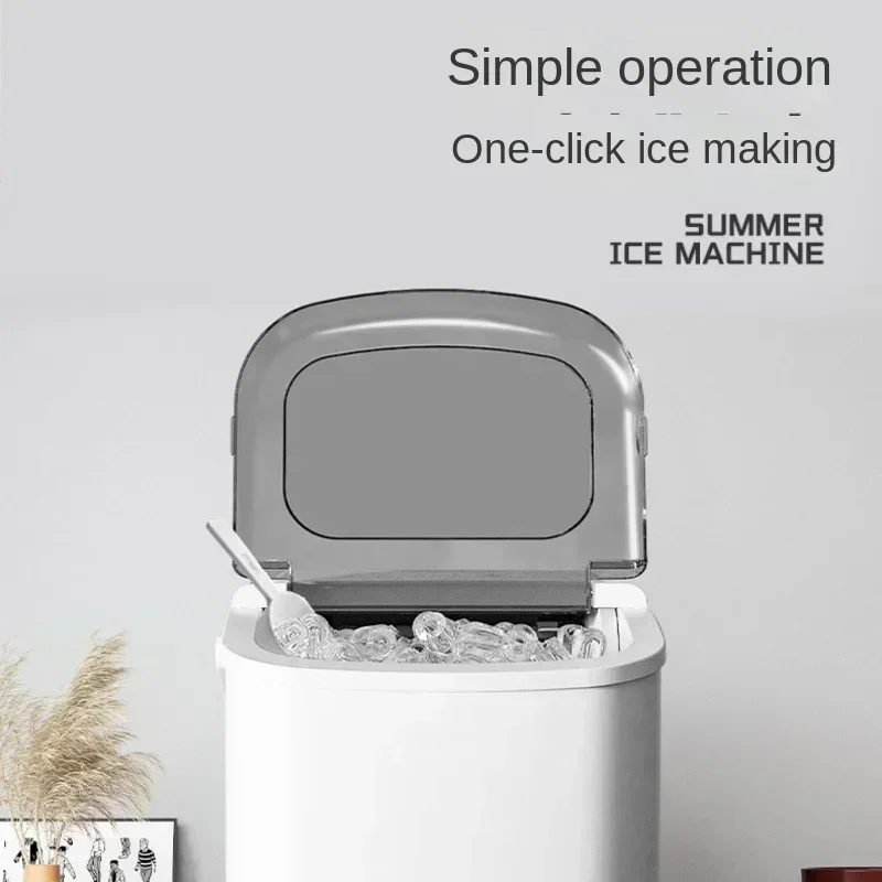 Small Ice Maker. 15kg. Smart Mini. Automatic. Round Ice. Easy Ice Making. Cool Summer. Home Appliance.