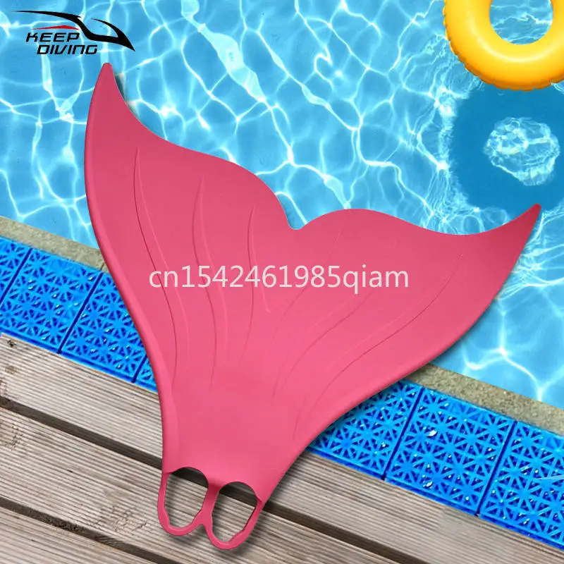 Mermaid Fins Frog Shoes Silicone Professional Swimming 2028Training Adult Single Web Free Diving Fish Performance Equipment