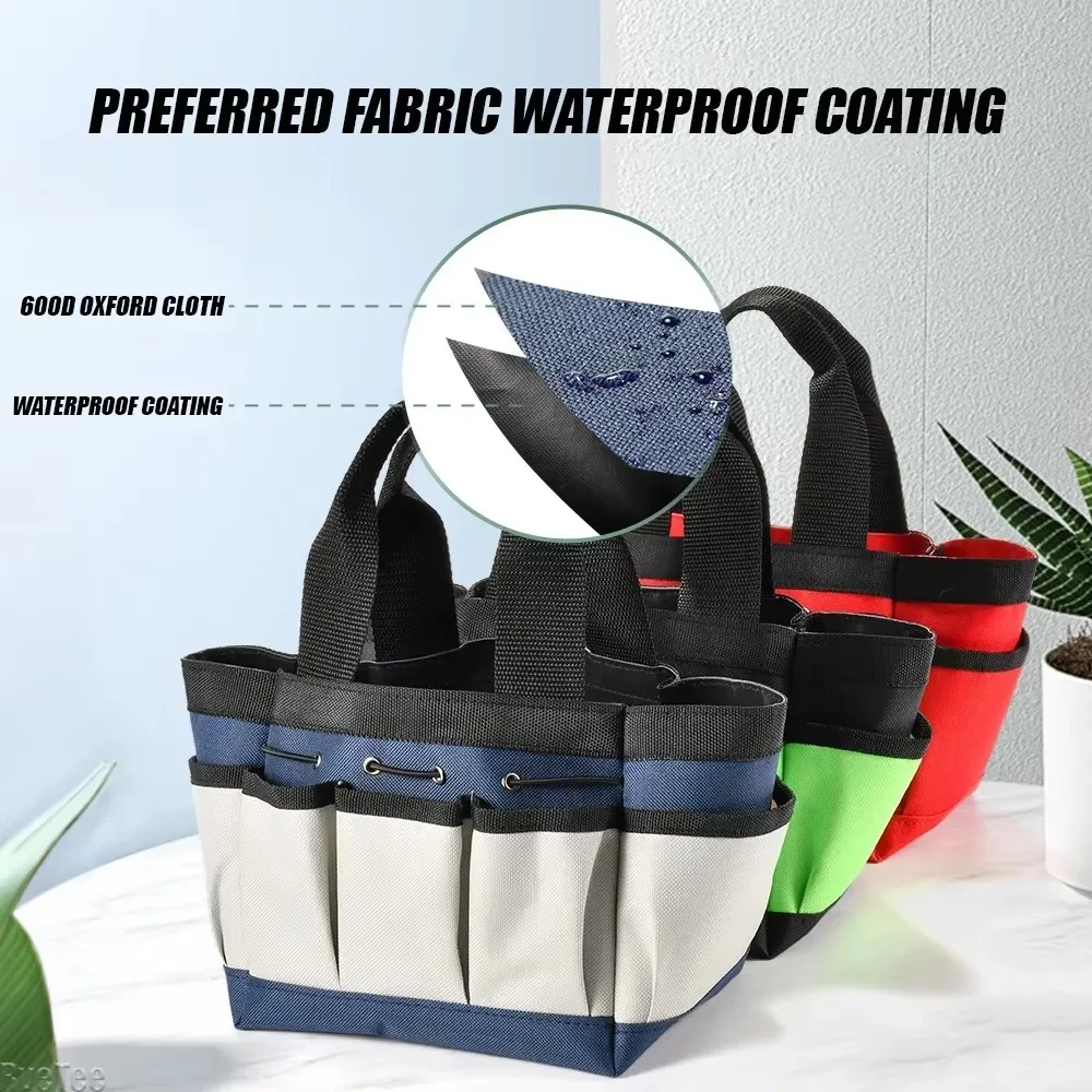 

Multi-Purpose Garden Tool Bag Large Capacity Professional Hardware Tool Bag Multi Pocket 600D Oxford Handbag