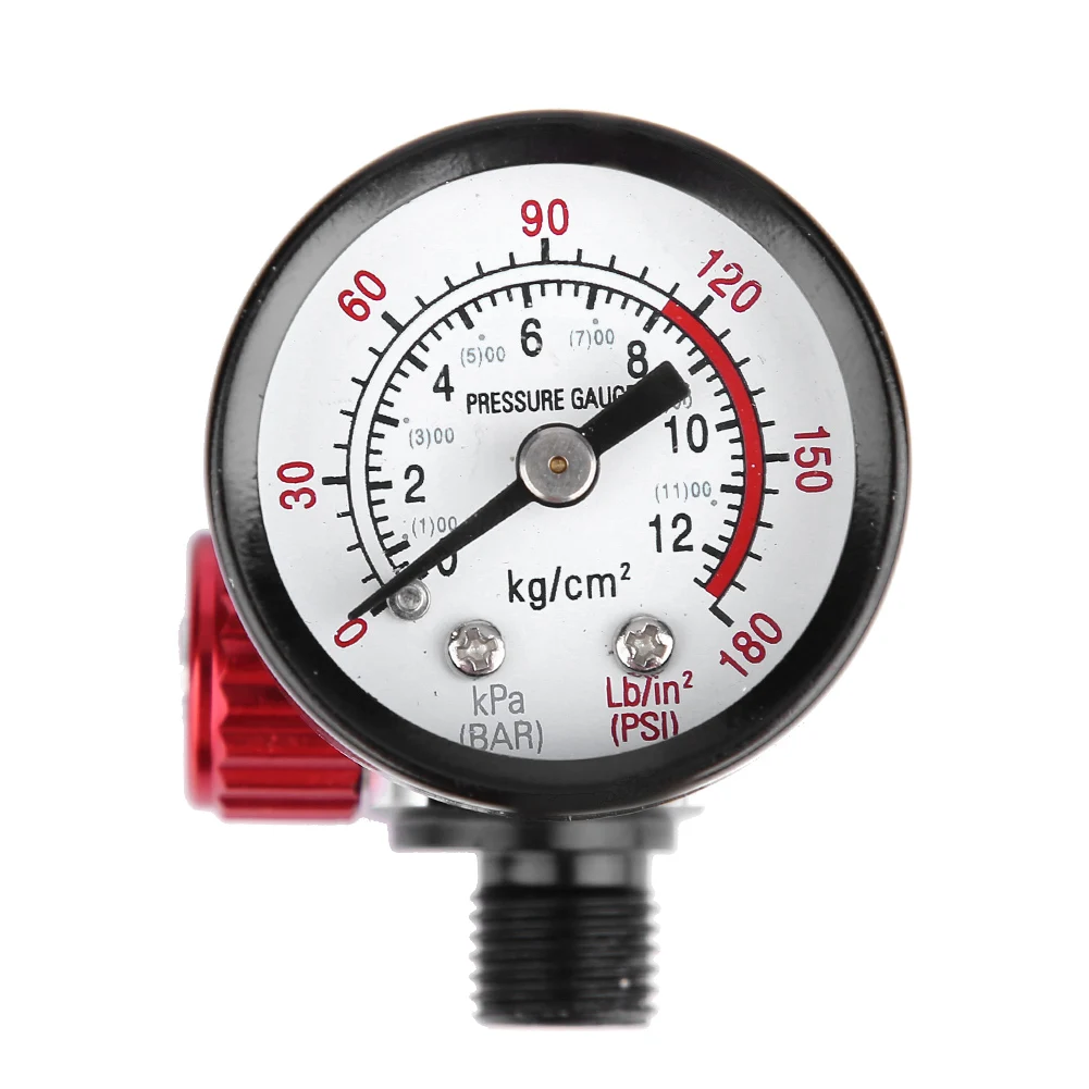 

1/4'' Auto Spray Gun Air Regulator With Pressure Gauge Diaphragm Control Spray Gun Air Regulator Pressure Gauge