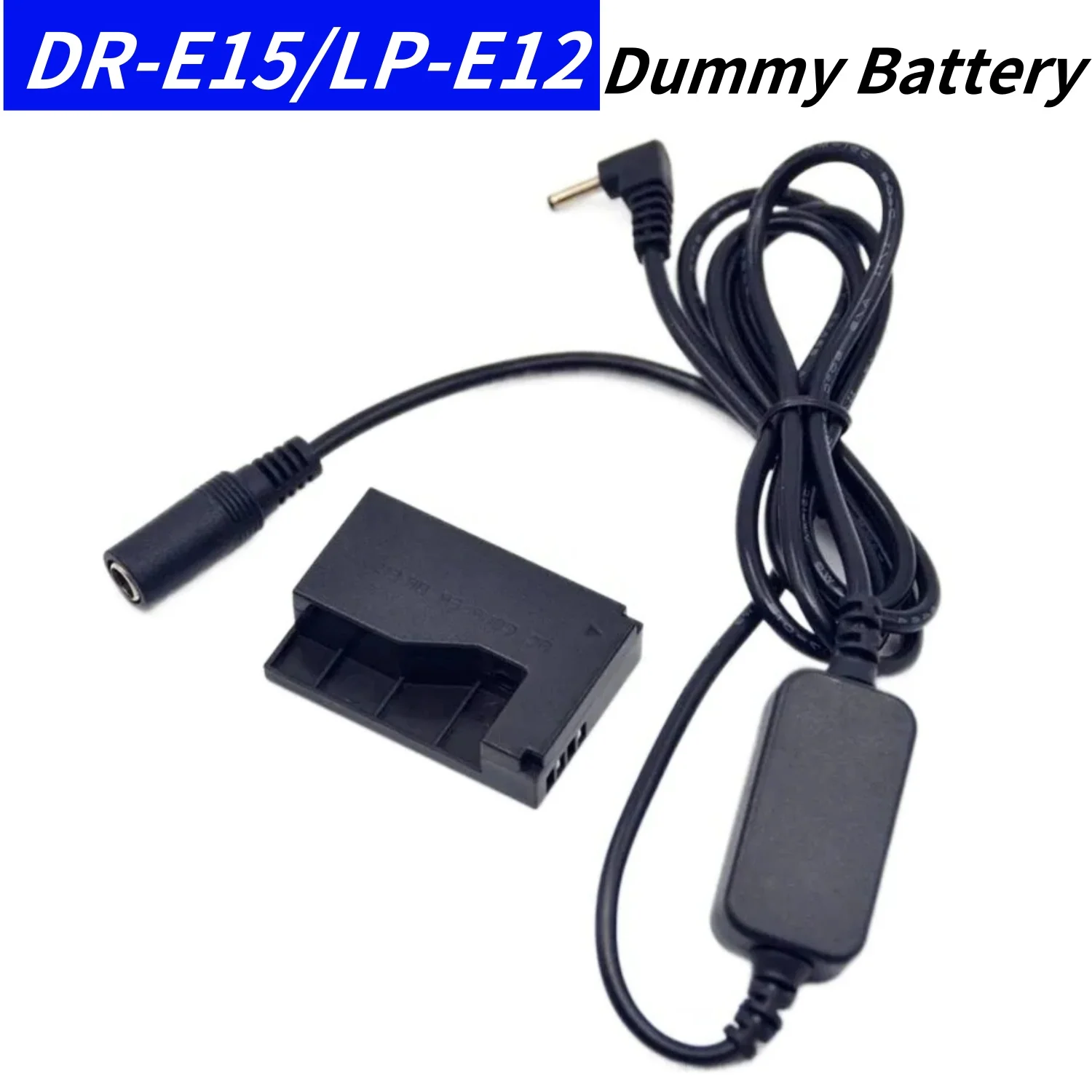 

LP E12 Dummy Battery DR-E15 DC Coupler+12V-24V DC Converter Cable for Canon EOS 100D Kiss X7 Rebel SL1 SX70HS Camera