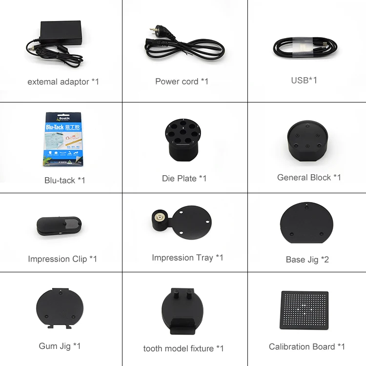 Desktop-Scanner Dental Lab Work Verbesserter Modellzahnscanner 3,0 MP Digitaler Dentalscanner 3D