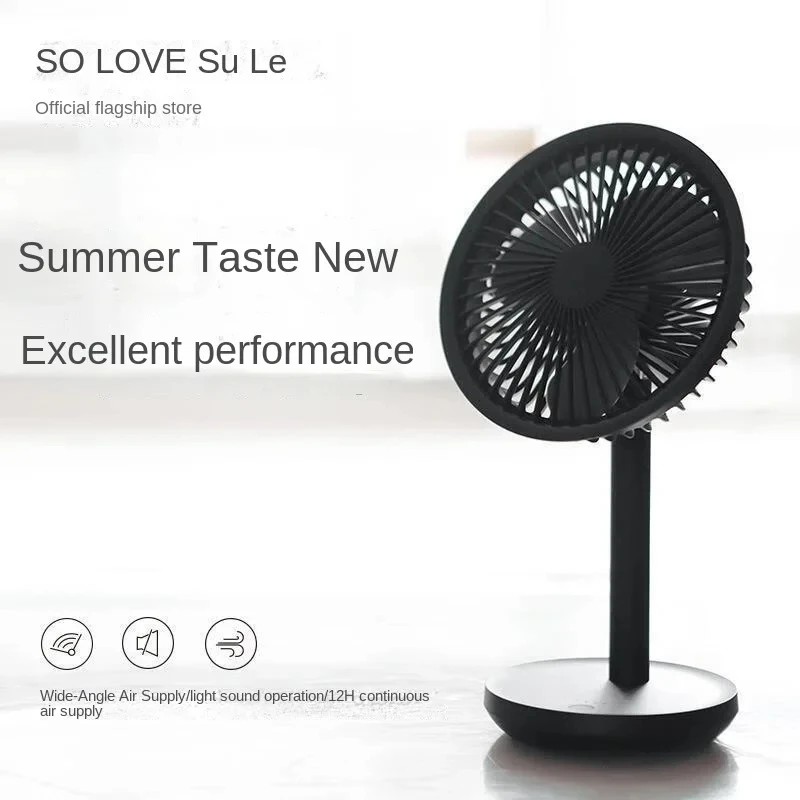 مروحة صغيرة لسطح المكتب SOLOVE F5، مراوح قائمة محمولة من النوع C، قابلة لإعادة الشحن عبر USB بقدرة 4000 مللي أمبير في الساعة، طاولة مكيف هواء سهلة الحمل