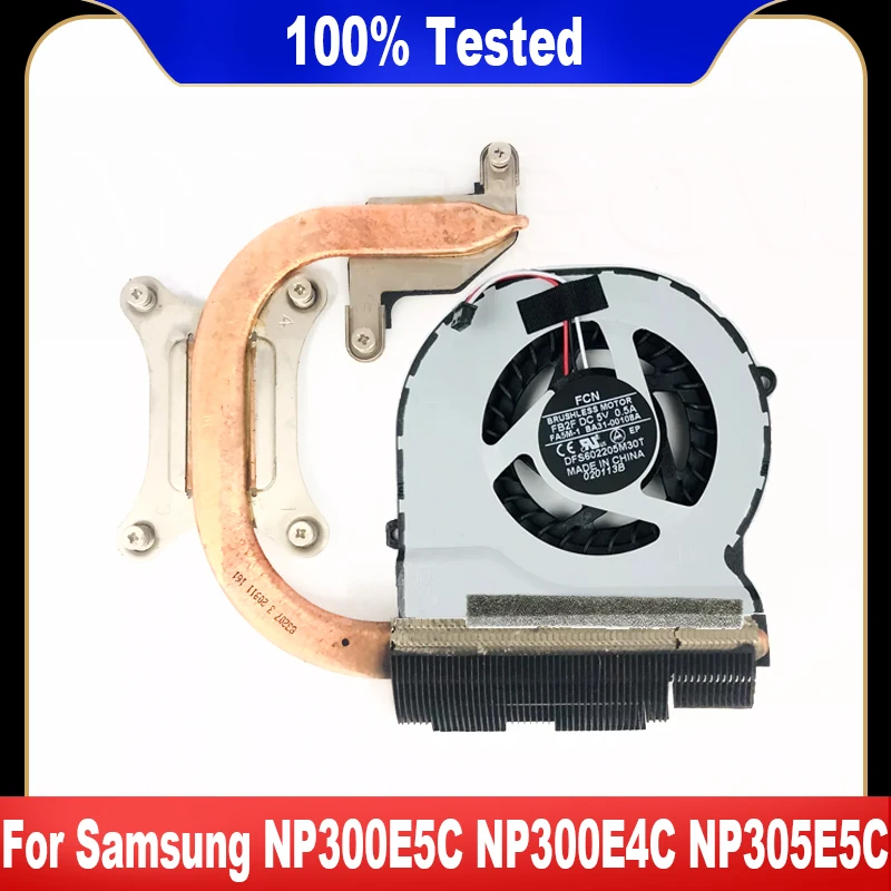 For Samsung NP300E5C 300E5C NP300E4C 300E4C NP305E5C 305E5C Cooling Fan Heatsink BA62-00702A BA62-00703A BA31-00108A KSB0705HA