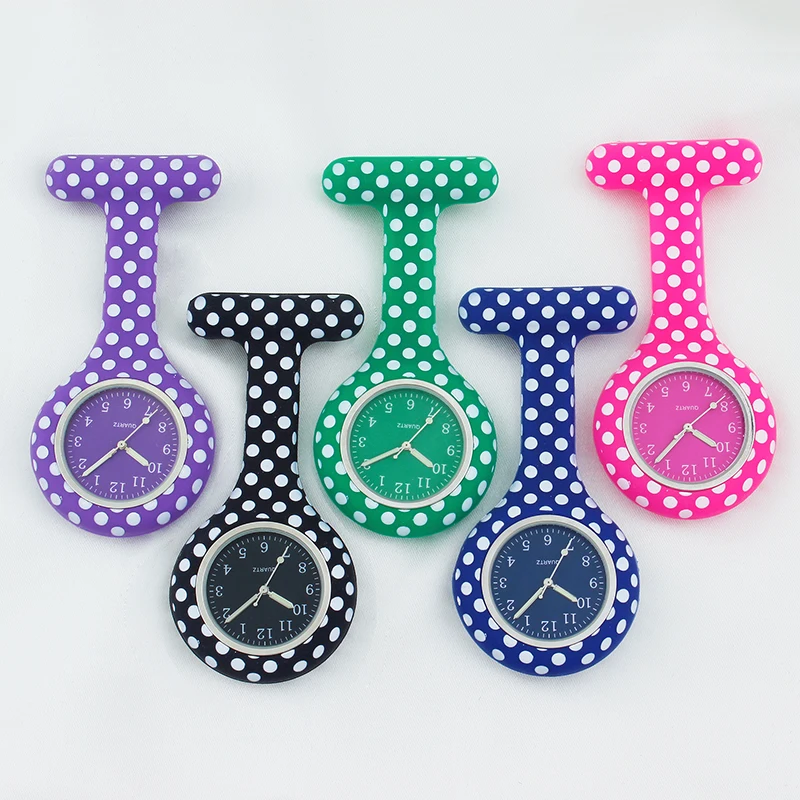 Nurse Watches Silicone Fob Pocket Watches Colorful Doctor Watches Hospital Medical Gift Present Women Men Japanese Quartz Clocks