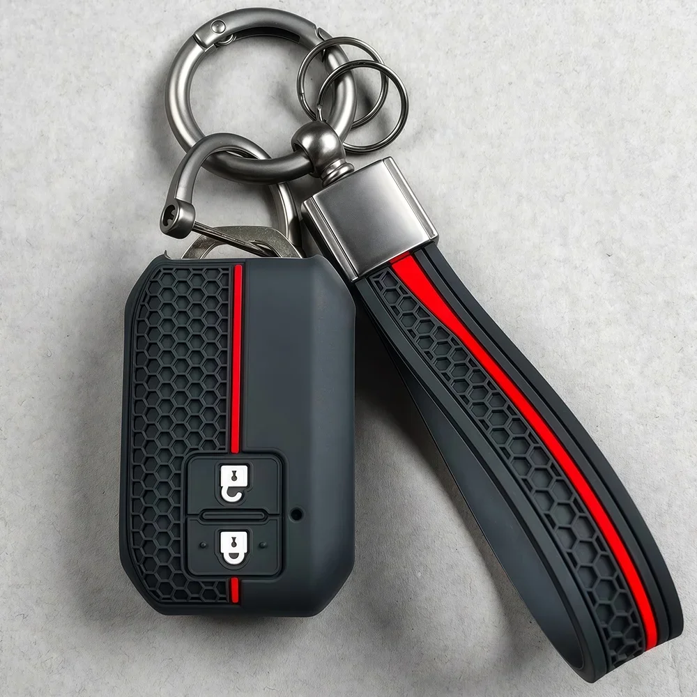 2-Tasten Silikon Autoschlüssel-Hülle Schlüsselgehäuse für Suzuki Swift Wagon R Monopoly Typ Fernbedienung Schlüsselanhänger Zubehör – Detail 6