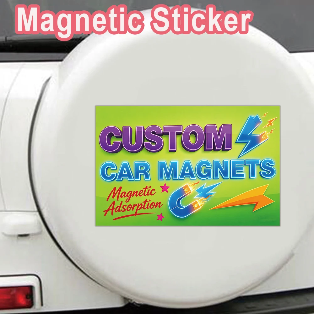 1pc Hot Stickers Magnetic Personalized Custom Magnetic Sticker Custom logo or photo Custom Magnetic Sticker image 3